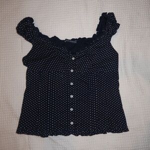 Brandy Melville Elena Polka Dot Top